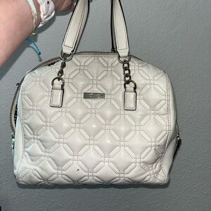 Kate Spade Cream Quilted Handbag with Adjustable Crossbody Strap